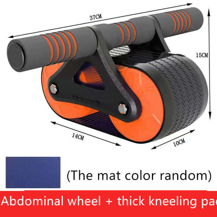 Dubbelhjulig Abdominal Tränare med Automatisk Rebound – Perfekt för Midjeträning Hemma och på Gymmet