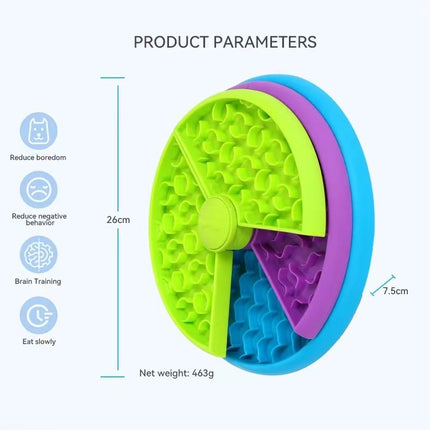 Interaktiv Rotationsfoderplatta för Husdjur - Främjar Hälsosamma Ätvanor och Mental Stimulans CJDropshipping