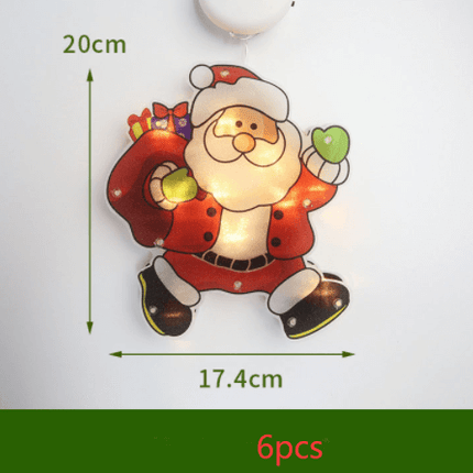 LED-fönstersugkoppljus för Juldekoration