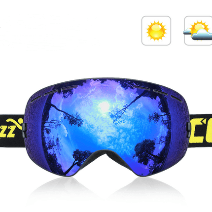 COPOZZ Professionella Skidglasögon – Sfäriska, Dubbelskiktade, Antidimmande med UV400 Skydd och OTG-Design