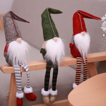 Juldekoration, Ingen Ansiktsdocka - Europeisk & Amerikansk Stil, Liten Skog Gubbe Figurin, Perfekt för Fönsterdisplay