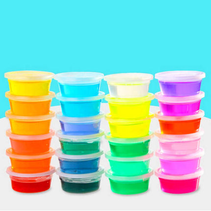 Pastellfärgat Slime-Set för Barn - Kristallklart och Lekfullt