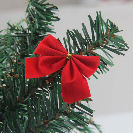 Festliga Julrosetter i Rött, Guld och Silver – 12-pack Små Dekorativa Bågar